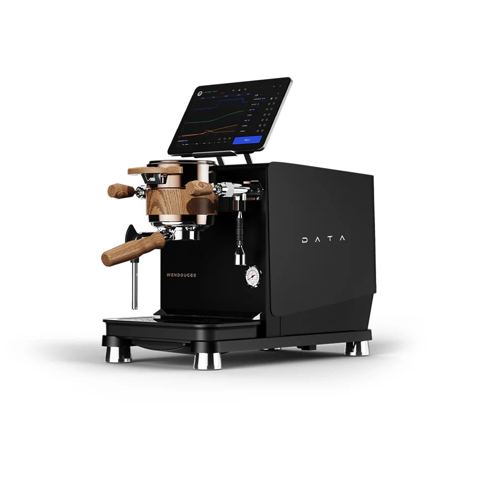 Wendougee DATA-S Semi-Automatic Espresso Machine with modern design and touchscreen interface.