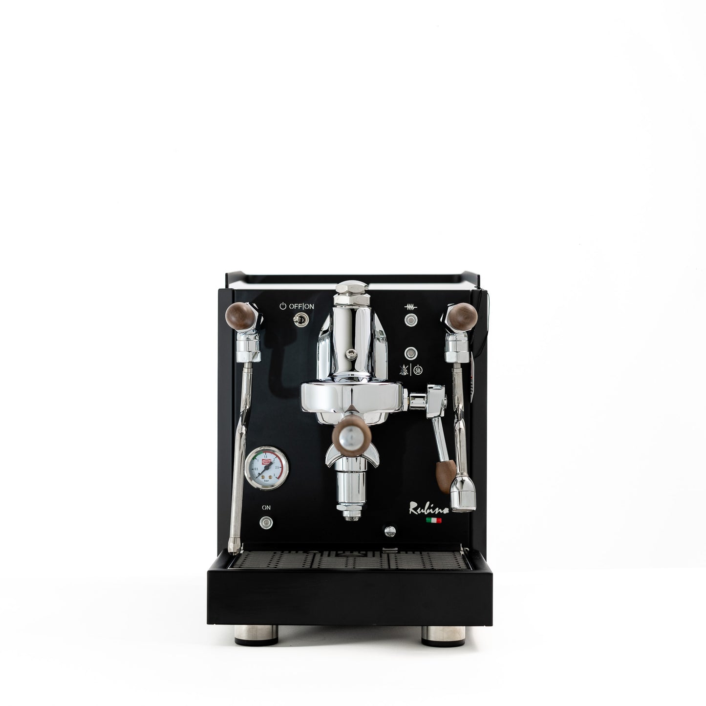 Quick Mill Rubino Schwarz Espresso Coffee Machine with Flick Levers