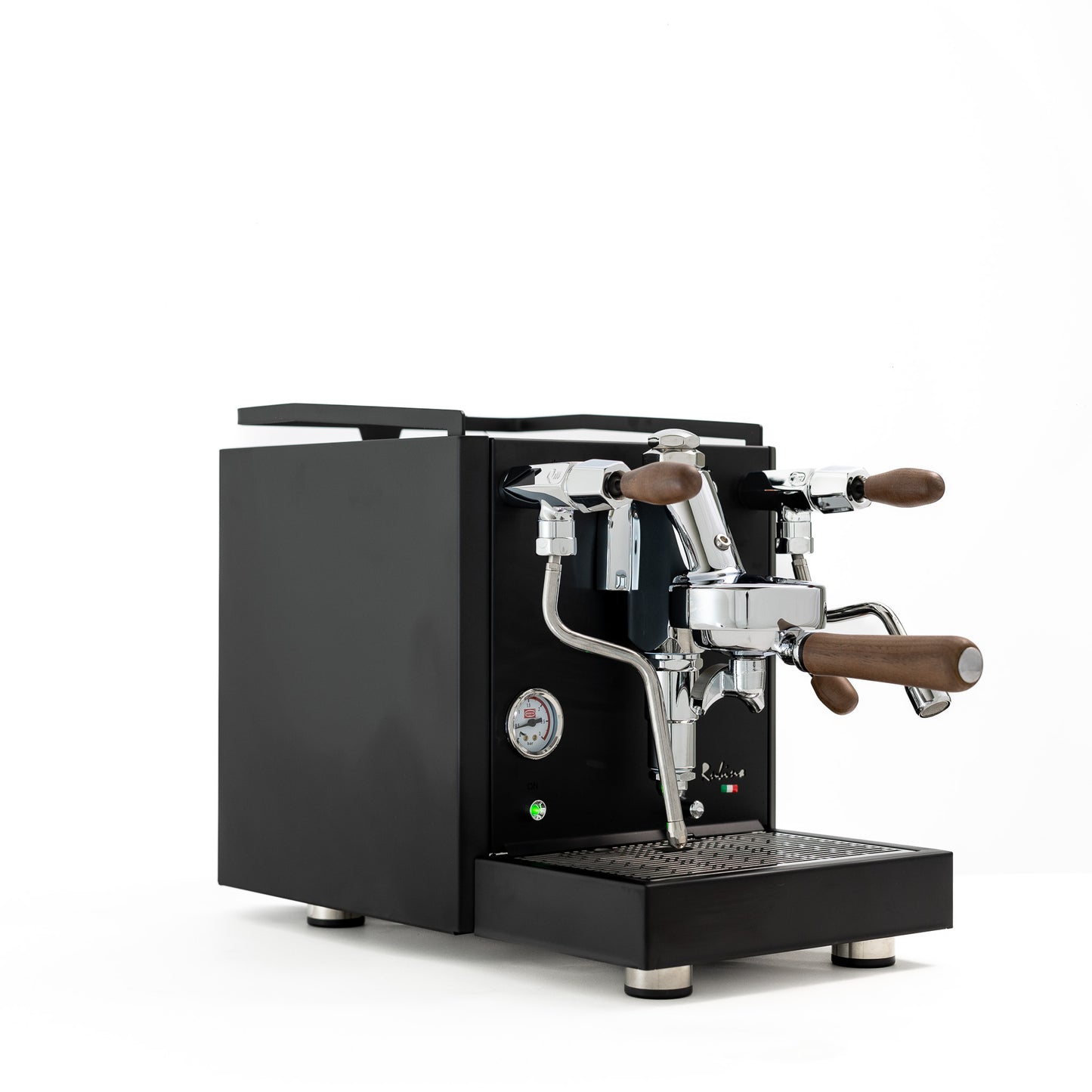 Quick Mill Rubino Schwarz Espresso Coffee Machine with Flick Levers