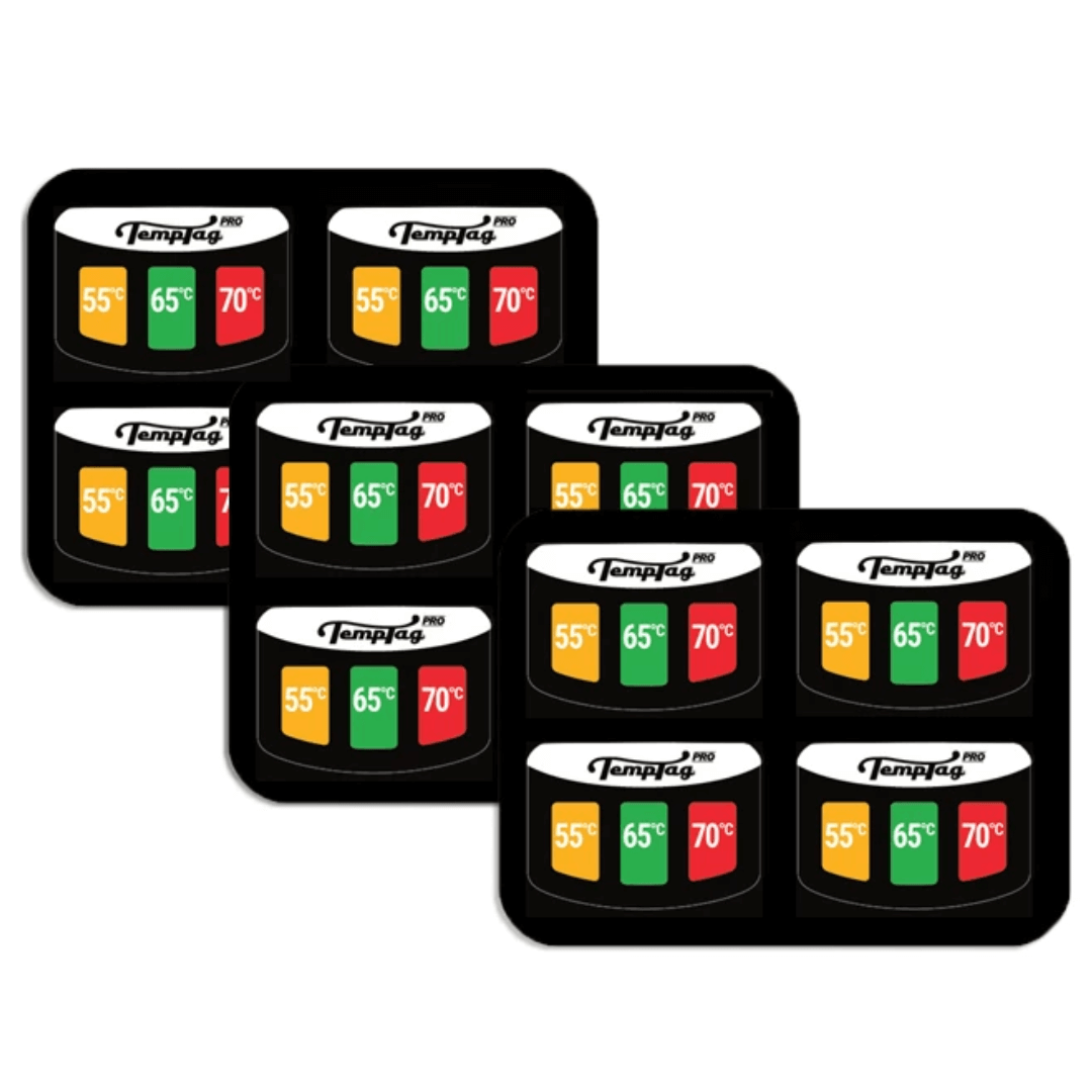 Colour Changing Temperature Tag for Metal Milk Jugs (Indicates Ideal Milk Temperature) - {{ Espresso_Connect }}