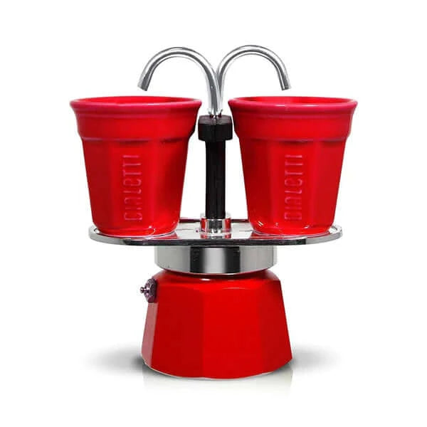 Bialetti Mini Express 2 Cup with 2 Ceramic Cups