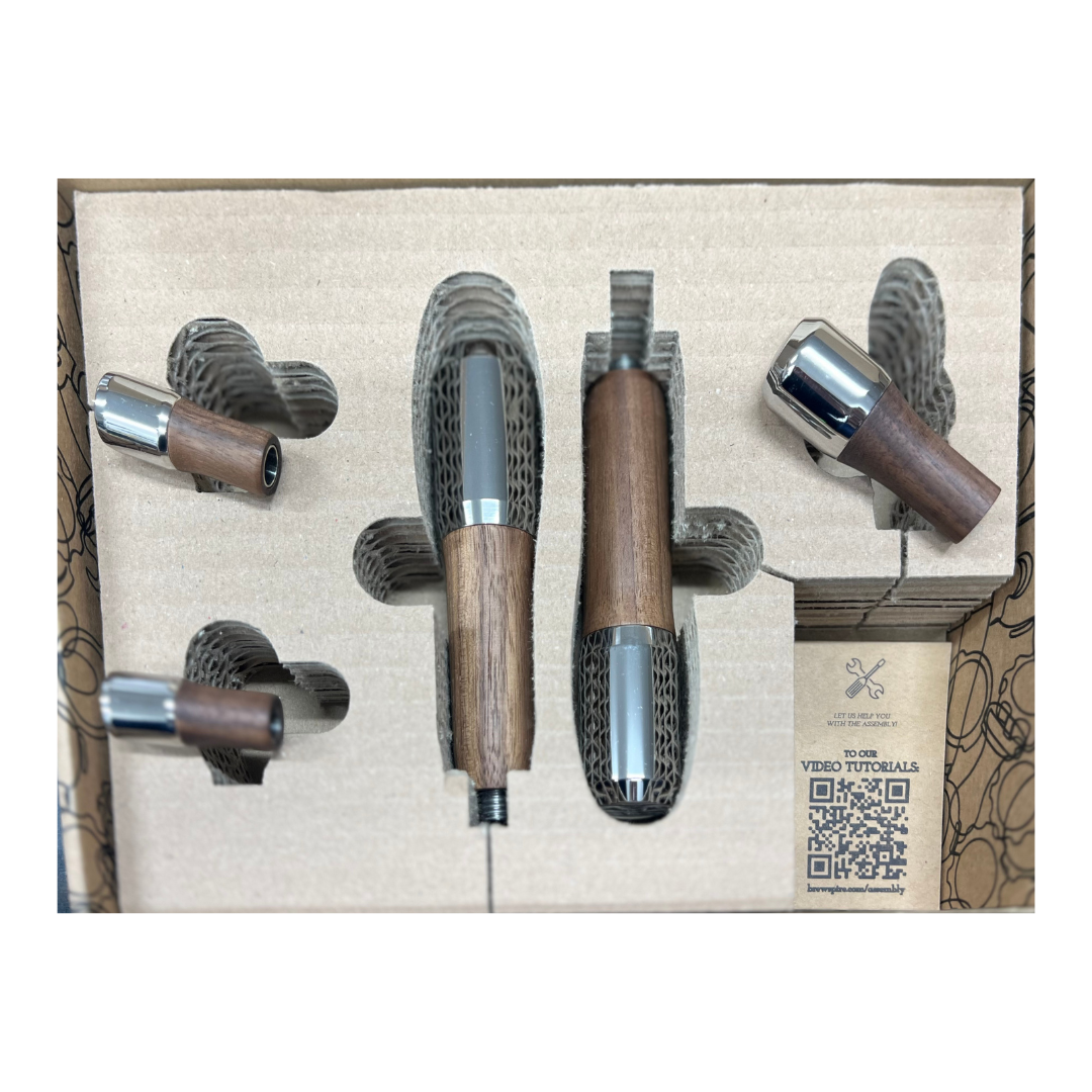 All Flick Lever Conversion Set 2 handles WALNUT