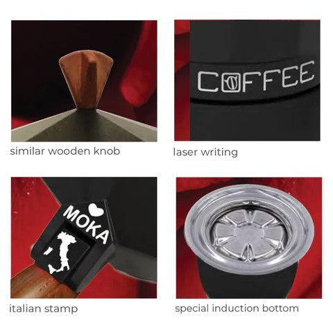 GAT Fashion Wood Moka Pot Coffee Maker
