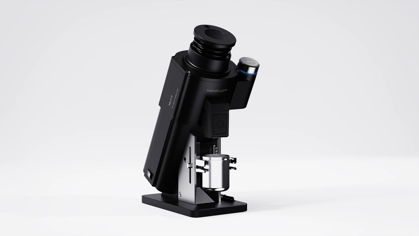 Wendougee Milo Play Coffee Grinder showcasing sleek design and precise grinding functionality.