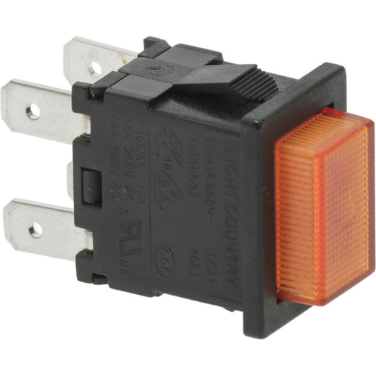 ORANGE Rectangular Bipolar Switch 15A 25C