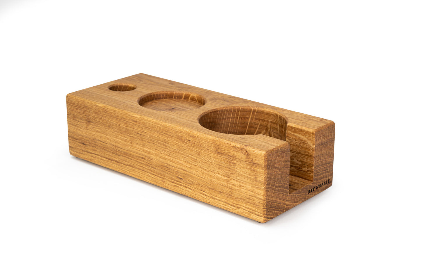 Brewspire Tamping Block Trio Oak (lengthwise)