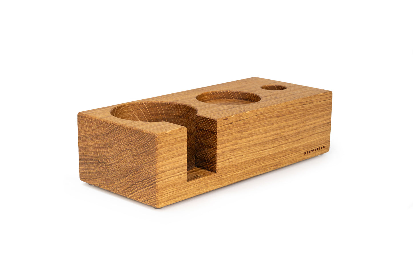 Brewspire Tamping Block Trio Oak (crosswise)