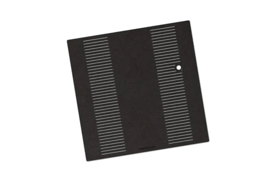 Protective Cover for La Marzocco Linea Mini R Black shown from above in black with white stripes.