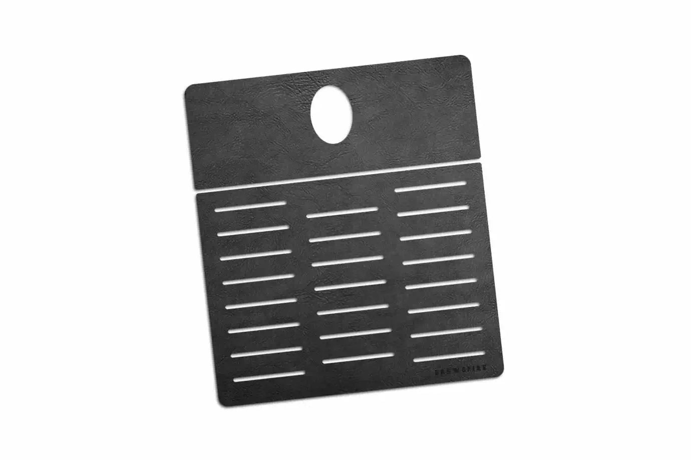 Protective Cover for Lelit Mara X Black displayed on a flat surface, showcasing its sleek design and leather alternative material.
