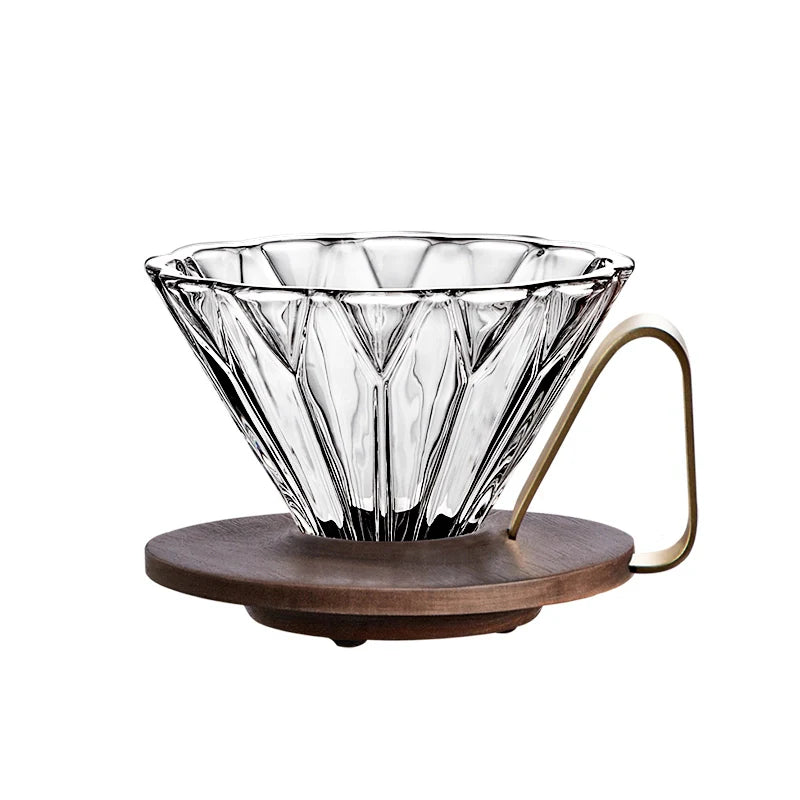 ZeroHero Prisma Glass Dripper 1-2cups Walnut