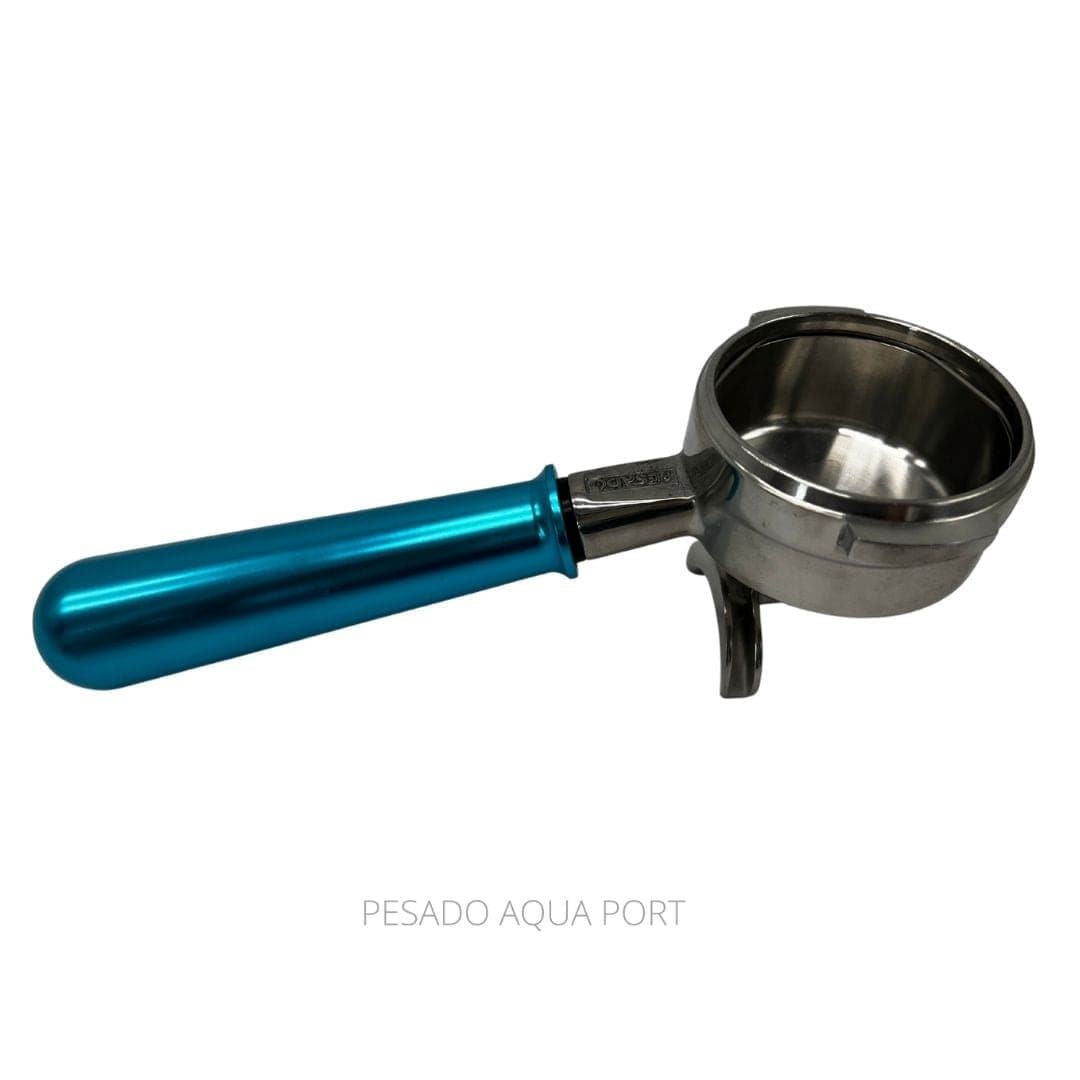 Pesado Alloy Aqua Twin Spout Porterfilter 58mm (Suits E61 Group Head) - {{ Espresso_Connect }}